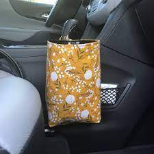 Yellow Boho Waterproof Car Trash Bag Auto Trash Can Car Etsy Car Accessories For Women Car Trash Car Caddy