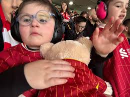 Happy Mauritians in Anfield today It is a very special day today for my dad  and I as we went to Anfield to see Merseyside Derby 🙂 Anisah and Aboo