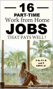 16 Best Part Time Work From Home Jobs That Pay Well In 2020 In 2020 Work From Home Opportunities Home Jobs Work From Home Jobs