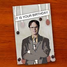 The Office Birthday Card Printable Free Dwight Schrute The Office Birthday Card Digital Download Etsy Office Birthday Office Birthday Party Office Themed Party