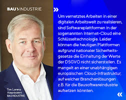Die BAUINDUSTRIE på X: «Vernetztes digitales Arbeiten benötigt eine  unabhängige europäische #Cloudinfrastruktur unter Berücksichtigung des  #Bauens. Leider können die heutigen Plattformen aufgrund nationaler  Sicherheitsgesetze die Einhaltung der #DSGVO ...