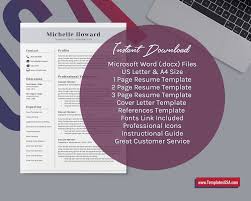 Get inspired and understand what you can put in the objective, skills and duties sections. Minimalist Cv Template For Word Simple Cv Format Curriculum Vitae Cover Letter Professional Resume Design Modern Resume Clean Resume Job Resume Us Letter A4 Instant Download Templatesusa Com