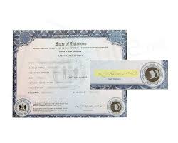 State Of Delaware Certification Of Birth Signed By Kary Thomas Rattay Social Services Certificate Templates Birth Sign