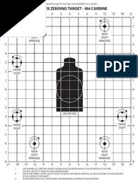 Printable targets x 11 100 yard rifle paper target great for sighting in scope fast free shipping see more. M4 Carbine Zero Target