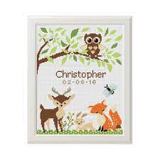 5 out of 5 stars. Baby Cross Stitch Pattern Pdf Birth Sampler Birth Announcement Woodland Fox Deer Owl Cross Stitch Gift Unique Baby Boy Diy Gift Baby Cross Stitch Patterns Cross Stitch Baby Baby Cross