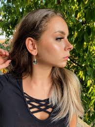 Real Dandelion Seeds Earrings,dandelion Resin Earrings,dandelion Sphere  Earrings, Silver Hooks, Blue Balls Earrings,dandelion Jewelry