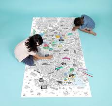 Featuring 16 unique scenes from the world. Giant Illustrated City Maps Made For Coloring Both Inside And Outside The Lines With Family And Friends