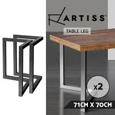 Shop wayfair for the best desk with metal legs. Artiss Coffee Dining Table Legs Steel Industrial Bench Metal Box Trapezoid Black Ebay
