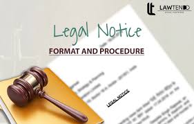 Make the use of the third person in the letter to make it sound more appropriate and abstain from using any informal or unofficial vocabulary. Legal Notice Format And Procedure