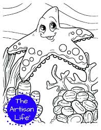 Find more coloring pages > 21 Free Printable Cute Sea Creature Coloring Pages For Kids The Artisan Life