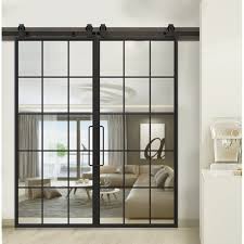 Mountain Glass Interior Barn Door In 2020 Glass Barn Doors Glass Barn Doors Interior Sliding Doors Interior