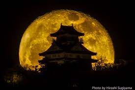 師走の夜 岐阜城と十六夜 culture art japanese art japanese culture