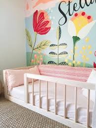 Montessori Floor Bed With Rails Toddler Twin Full Floor Crib Toddler Floor Bed Floor Bed Diy Toddler Bed
