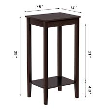 That definitely seems to be the trend these days which makes a lot of sense. Yaheetech 2 Tier Wood Tall End Table Sofa Side Snack Table Multipurpose Small Table For Living Room Bedroom Dark Coffee Amazon In Furniture