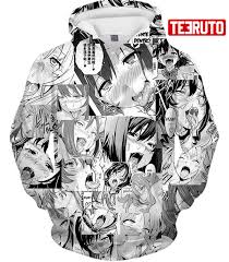 Anime Ahegao Hentai Face Hd 3d Aop Hoodie