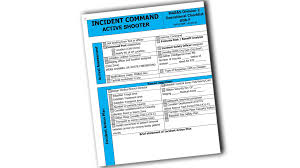 Incident Command Active Shooter Operational Checklist