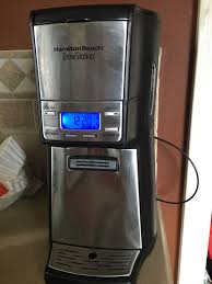 I remembered the name hamilton beach, (i cannot find one locally). Hamilton Beach Brewstation New Coffee Maker Redefining Mom
