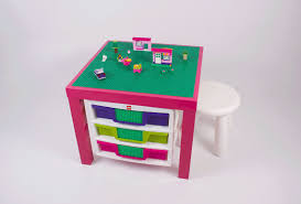 Pink Lego Table With Girl Lego Storage Drawers By Bricksbyjaxs 152 00 Lego Storage Lego Storage Drawers Diy House Projects
