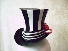 Black And White Striped Top Hat Gypsyladyhats On Artfire Com Top Hat Steampunk Hat Mini Top Hat