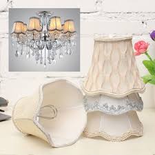 Vintage Small Lace Lamp Shades Textured Fabric Ceiling Chandelier Light Covers Home Decor In 2020 Lace Lamp Lamp Shades Fabric Chandelier