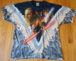 Vintage 1999 Star Wars Shirt Xl Tiedye Phantom Menace Liquid Blue Darth Maul 90s Star Wars Shirts Tie Dye Darth Maul