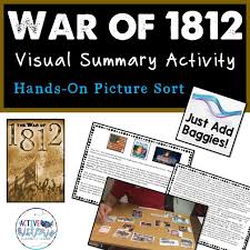 War Of 1812 Visual Summary Picture Sort Activity Baggies War Of 1812 Summary Activities Sorting Activities