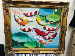 Gambar keren lukisan ikan koi 3d nyata net sehari umar sumber : Lukisan Ikan Koi Home Furniture Home Decor On Carousell