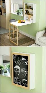 Twenty Dining Tables That Work Great In Small Spaces Living In A Shoebox Dining Room Small Wall Mounted Dining Table Wall Dining Table