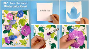 Sometimes you just need a cute greeting card! Hand Painted Watercolor Card For Kids Step By Step Tutorial K4 Craft