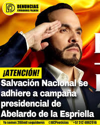 🇨🇴🤝 Salvación Nacional se une a la campaña presidencial de Abelardo de  la Espriella El Movimiento Salvación Nacional anunció oficialmente su  respaldo a la aspiración presidencial de Abelardo de la Espriella y