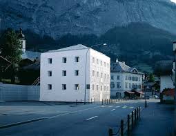 the yellow house is white valerio olgiati 1999 yellow houses arch architecture commercial architecture