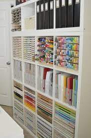 Scrapbook room organization free sample scrapbooking supply history of scrapbooking punching basically punching is the cutting out of an image or piece of text using a cookie cutter like tool. Paper Craft Storage In Ikea Kallax Shelving Ikea Craft Room Room Organisation Scrapbook Room Organization