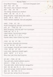 Not Angka Pianika Lagu Rondo Teles Erny New Palapa In 2021 Pianika Awan Teknologi