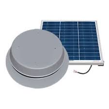 Natural Light Saf50 50 Watt Gray Solar Attic Fan Shingled Roof