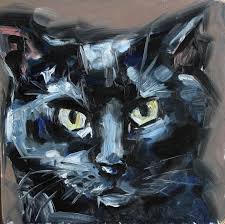 Beginner Black Cat Face Paint Pin By Alina Hrapan On Art In 2020 Original Oil Painting Cat Art Print Hand Painting Art