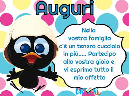 Auguri Per La Nascita Del Vostro Bambino Nella Vostra Famiglia C E Un Tenero Cucciolo In Piu Parteci Nascita Nascita Del Bambino Auguri Di Buon Compleanno
