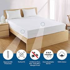 76 inch x 15 inch x 104 inch measure mattress before ordering 2 mil thickness for added protection from stains, dirt or tears keep mattresses protectedand clean for a peaceful night sleep ventilation. Allergycare 100 Cotton Mattress Covers And Encasings