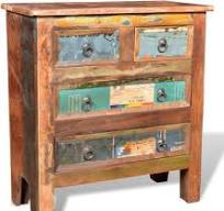 Amazon.com: Gecheer Gabinete recuperado de madera maciza con ...