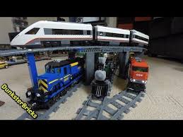 Lego Train Track Setup Passenger Cargo And Steam Trains With Slopes And Bridges Fills Two Rooms Youtube Lego Train Tracks Lego Trains Lego City Train
