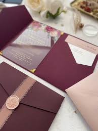 Burgundy Acrylic Invitation
