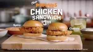New Chicken Sandwich And Spicy Chicken Sandwich From Popeyes Here S A Snapshot Of The Ad Popeyes Chi Spicy Chicken Sandwiches Chicken Sandwich Spicy Chicken