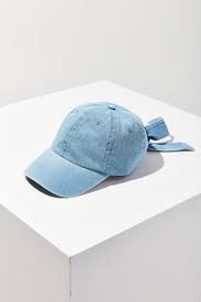 Denim Tie Back Baseball Hat In 2021 Baseball Hats Tie Backs Hats