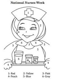 National Nurses Week Color By Number National Nurses Week Nurses Week Community Helpers Art