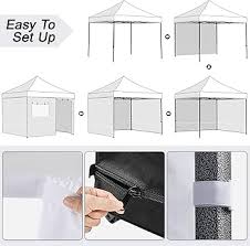 Amazon.com: Yaheetech 10x10 Pop Up Commercial Canopy Tent with 4 Removable  Sidewalls, Sandbags, Stakes & Ropes, Waterproof Instant Canopies for ...