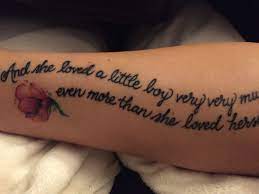 She also offers birth chart readers, helping people find the right ink for their star sign. And She Loved A Little Boy Tattoo Watercolor Baby Tattoos Tattoo Quotes Tattoo For Son
