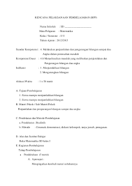 Rpp matematika sd kelas 1. Rpp Menjumlah Dan Mengurang Sd Kelas 1
