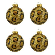 Each ornament includes black velvet pouch personalized with home address. Northlight 4ct Diva Safari Gold Glitter Leopard Animal Print Design Glass Ball Christmas Ornaments 2 5 65mm Target
