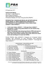 Purchase the perbadanan bekalan air pulau pinang sdn bhd report to view the information. Pbapp Penang 20 September 2017 Kenyataan Media Oleh Dato ÙÙŠØ³Ø¨ÙˆÙƒ
