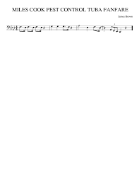Opening hours for cook's pest control branches. Miles Cook Pest Control Tuba Fanfare Sheet Music For Tuba Solo Musescore Com