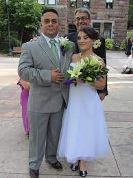 Michael Yelle One Of Celia Milton S Team Of Cool Nj Wedding Officiants With His Great Couple At Lambert Castle Wedding Officiant Nj Weddings Ny Wedding